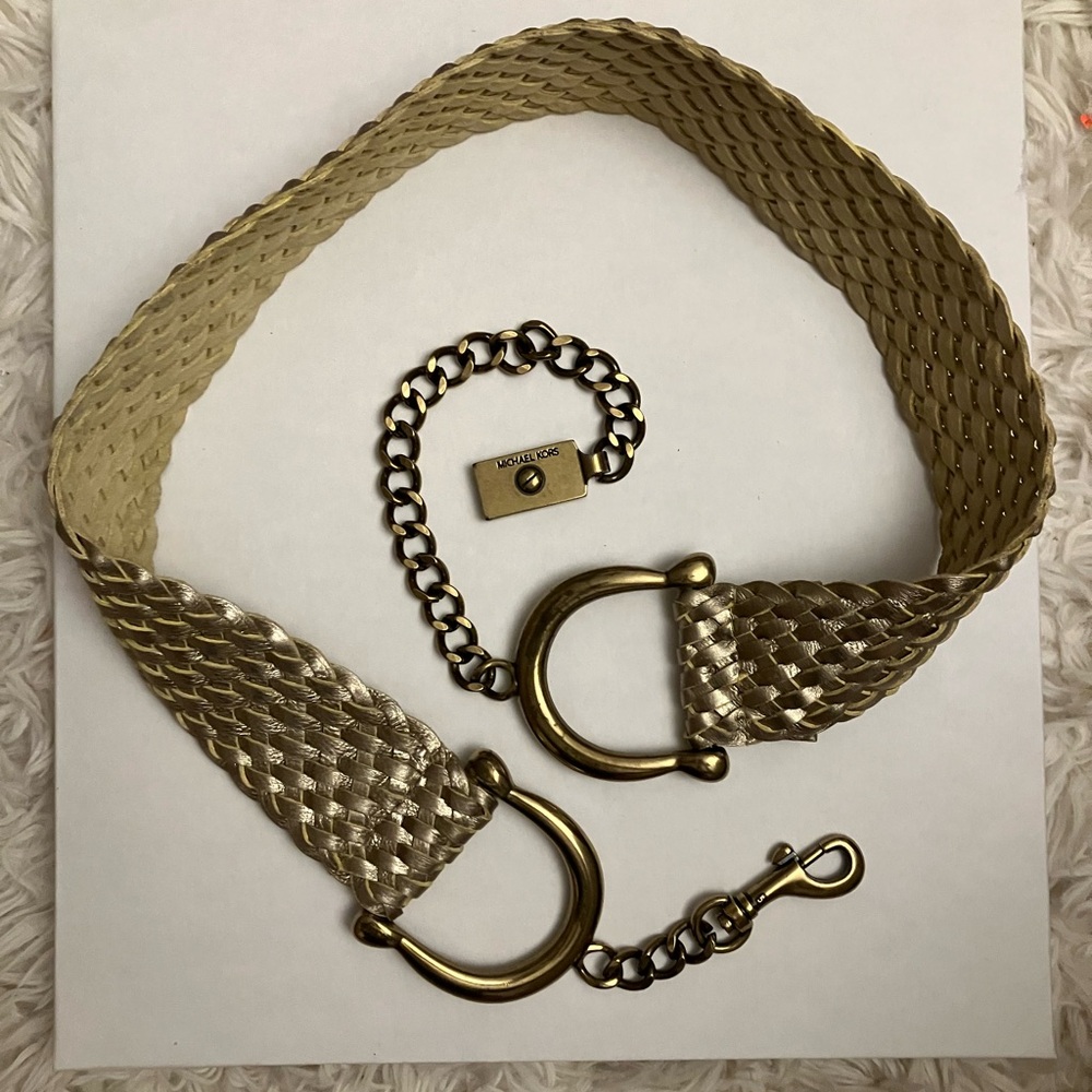 Woven Gold Chain Belt